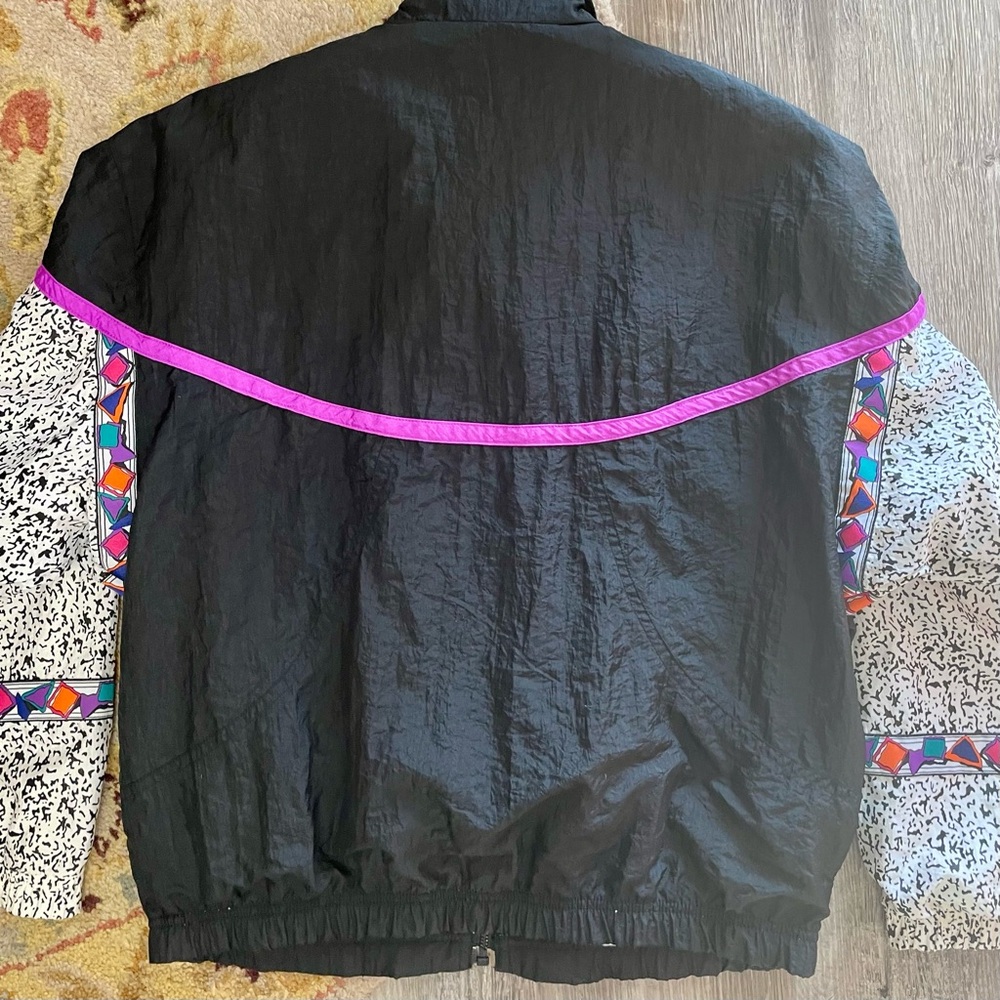 SOLD Vintage 1990s HEAD Abstract Cotton Lined Nylon Windbreaker Jacket Size M - Picture 14 of 14